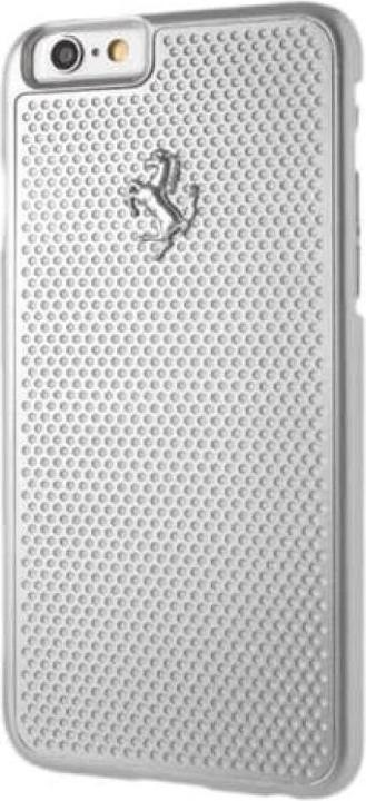 Actual product image Ferrari hard case FEPEHCP6SI iPhone 6 / 6S perforated aluminum, silver (Apple iPhone 6, Apple iPhone 6s)