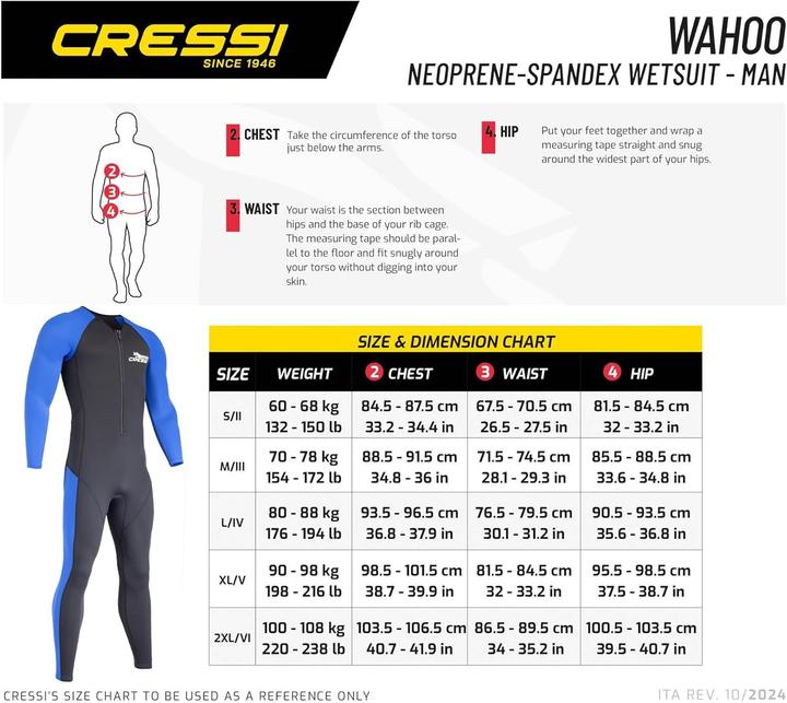 Produktbild Cressi Wahoo Neoprenanzug Herren (1.5 mm, 2 mm, XL)