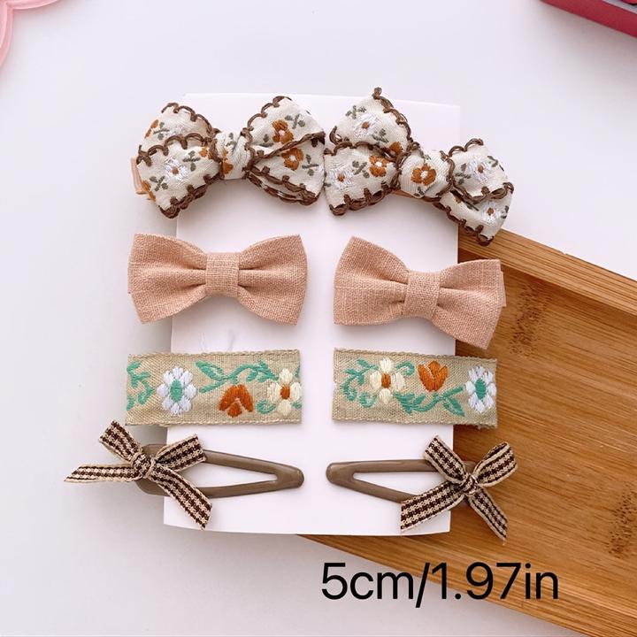 Actual product image Activity Board 8pcs Stern Herz Bogen Knoten Blume kleine Dekoration Haarnadeln, niedlich Haarspangen Geschenk (8 pcs.)