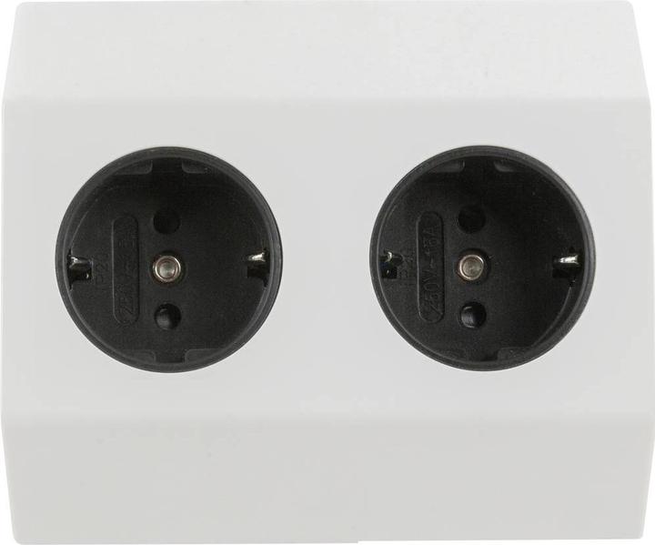 Produktbild Heitronic 500069 Steckdosenleiste Weiss, Silber 1 St. (2x, 1 m)