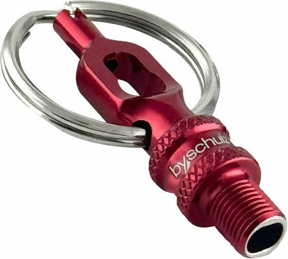 Produktbild By.schulz Ventiladapter V.5 Mini-Tool Alu eloxiert RED 1 Stück (Ventiladapter Set)