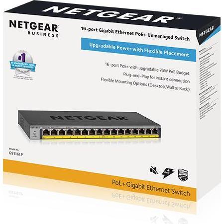 Produktbild Netgear Switch 16x GE GS116LP-100EUS unmanaged (16 Ports)