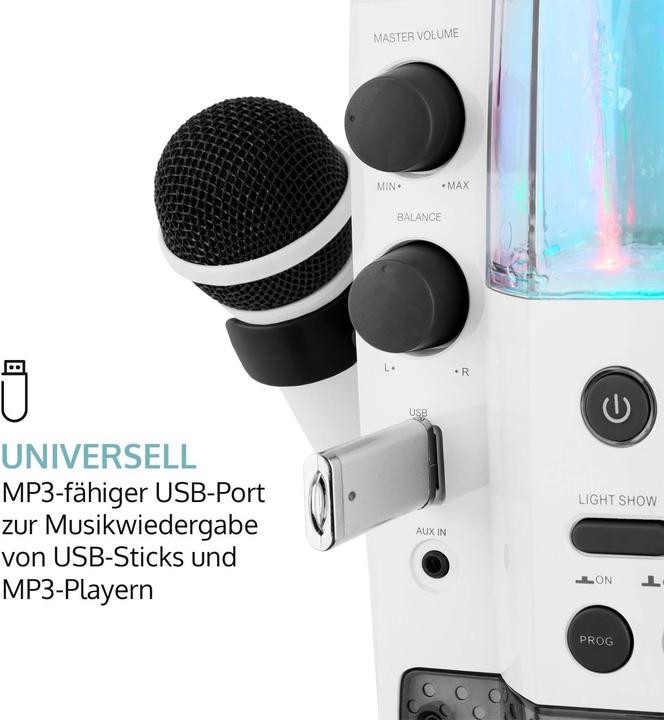 Produktbild Auna Karaoke Anlage Weiss-Grau
