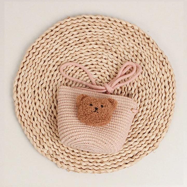 Immagine prodotto Only-Bags.Store Borsa a tracolla Summer Strawicker Handmade Mini Kids Crossbody Bag
