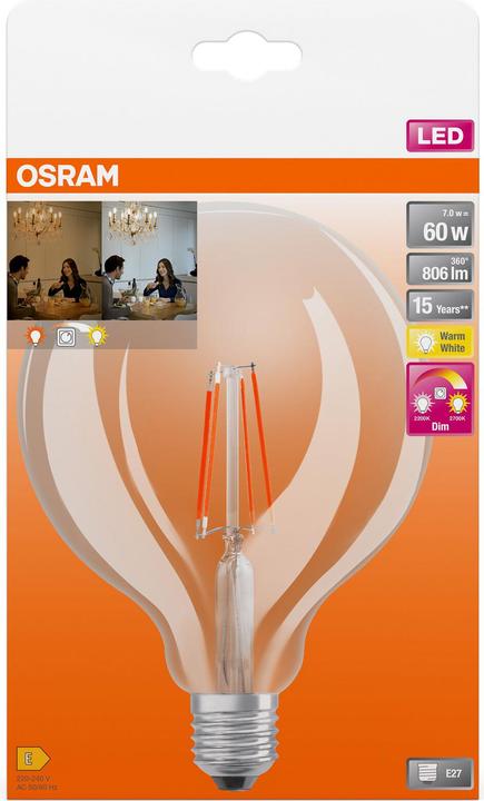 Actual product image Osram Star+ Globe (E27, 806 lm, 1x)