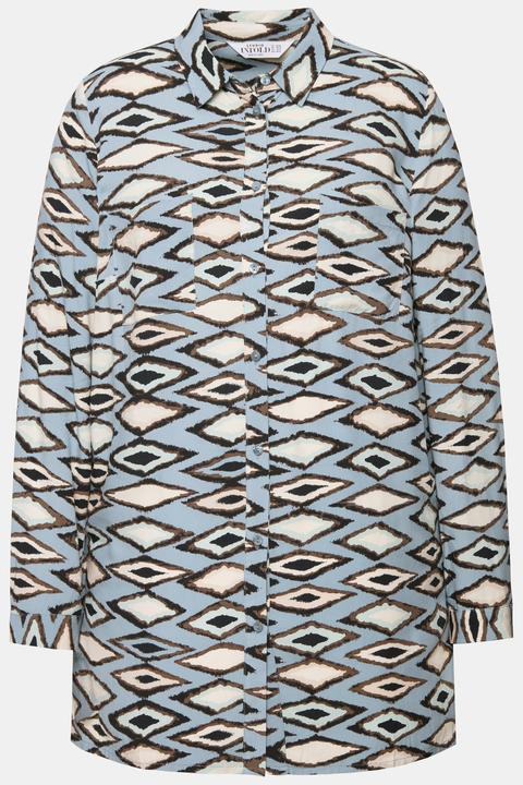 Actual product image Studio Untold Graphic Print Button Down Blouse (50, 52)