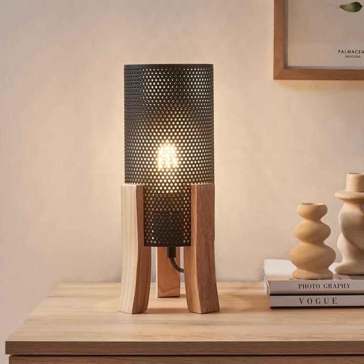 Image du produit Lux.Pro Tischleuchte Joelleldsvin 30x14x14 cm Schwarz (E27)