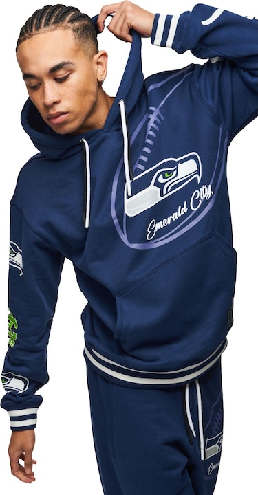 Produktbild Recovered Re:covered Fleece Hoody - PATCHES Seattle Seahawks - S (S)