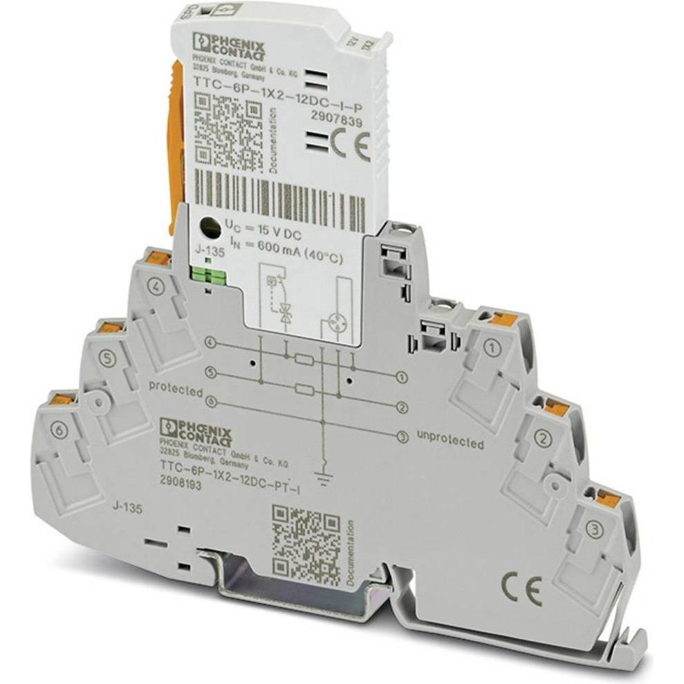 Phoenix Contact, Protezione contro le sovratensioni, TTC-6P-1X2-12DC-PT-I