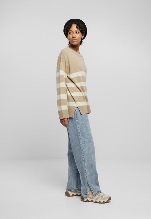 Image du produit Urban Classics Ladies Striped Knit Crew Sweater (M)