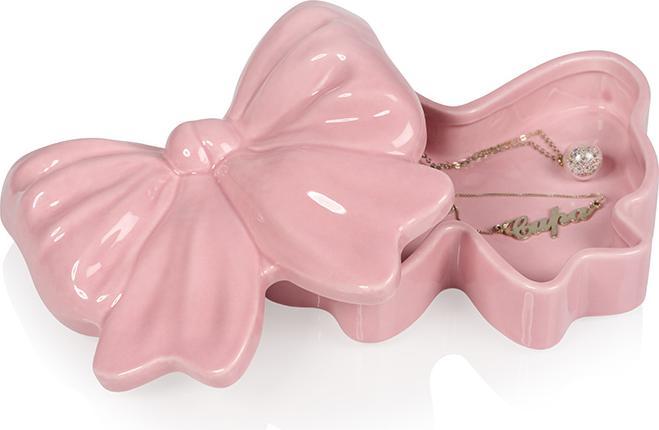 Actual product image Bitten Bow Trinket Box Pink (6 cm, 1x)