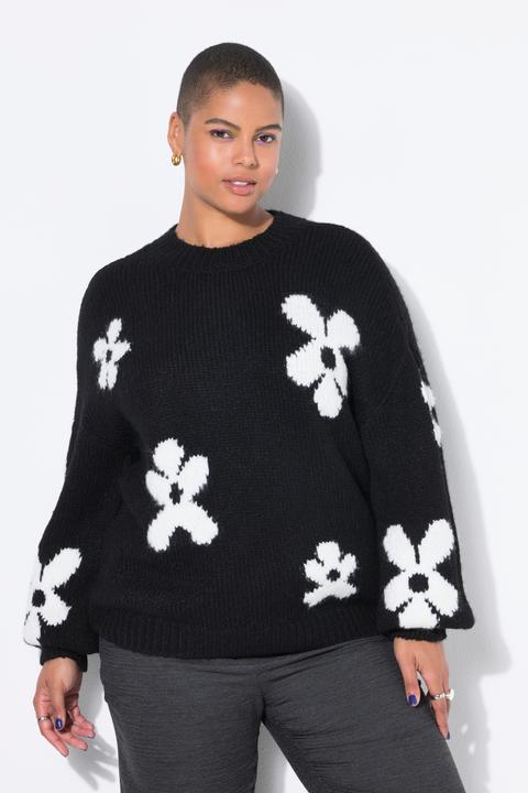 Image du produit Studio Untold Pull oversize en maille fantaisie. Motif fleurs (42, 44)