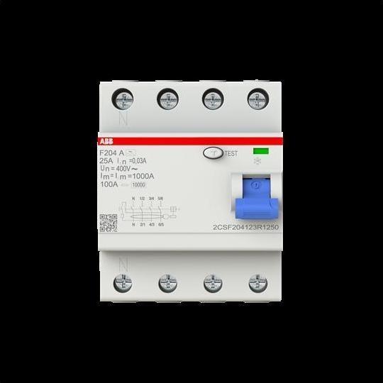 Immagine prodotto ABB F204A-25/0,03NL Interruttore Fi pro M compact 4p 30mA
