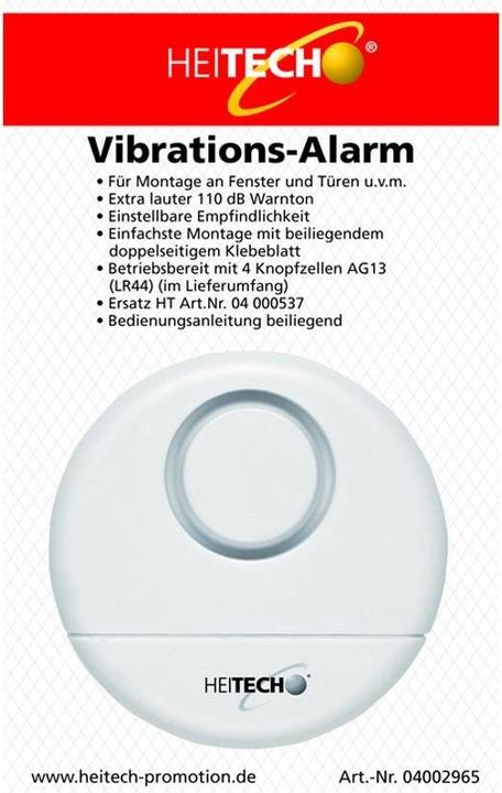 Produktbild XCell Sicherheit, Vibrations-Alarm für die Montage an Fenster und Türen u.v.m