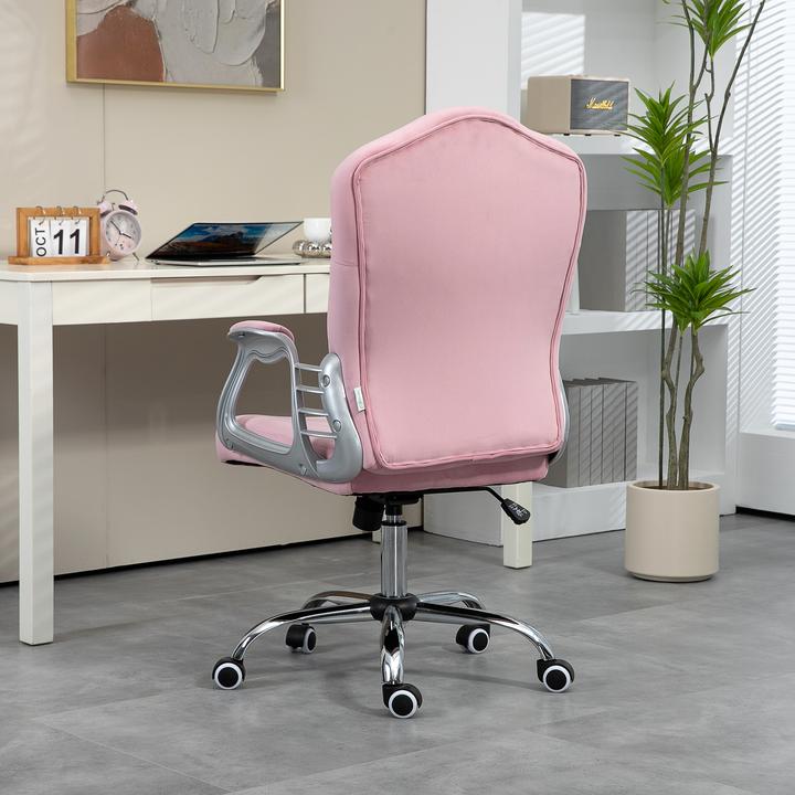 Produktbild Vinsetto Bürostuhl Polyester, Stahl Rosa (47 - 57 cm)