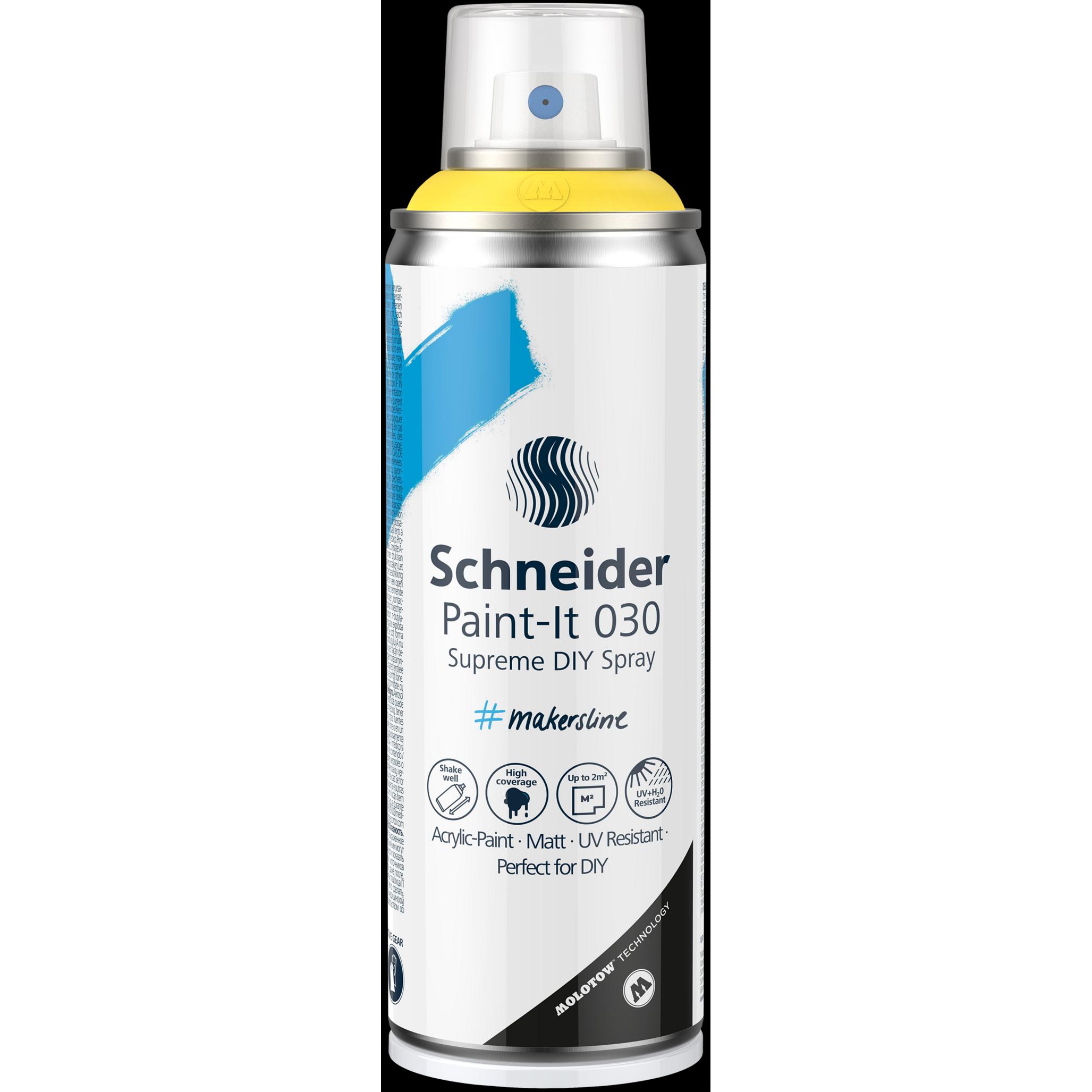 Schneider, Künstlerfarbe + Bastelfarbe, Paint-It 030 ML03050063 Acrylfarbe Gelb 200 ml (Gelb, 200 ml)