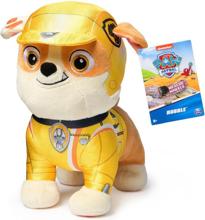 Paw Patrol Ruote di salvataggio - Peluche Basic - Rubble (19 cm) (19 cm)