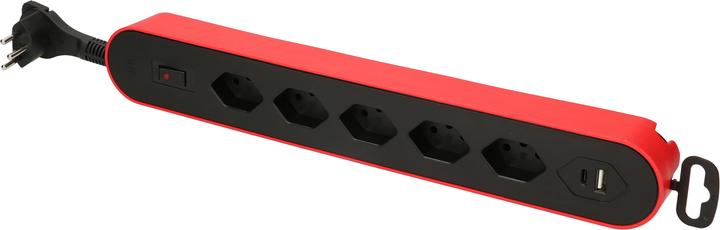 Image du produit Max Hauri Design Line avec interrupteur (5x, Type 13, USB-A, USB-C, 2.20 m)