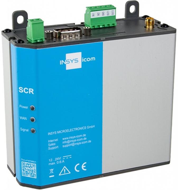 Insys icom SCR-L300, LTE-Mobilfunk-Router, VPN 2xEthernet 10/100BT 1xRS232 2xdig.Ein 2xdig.Aus