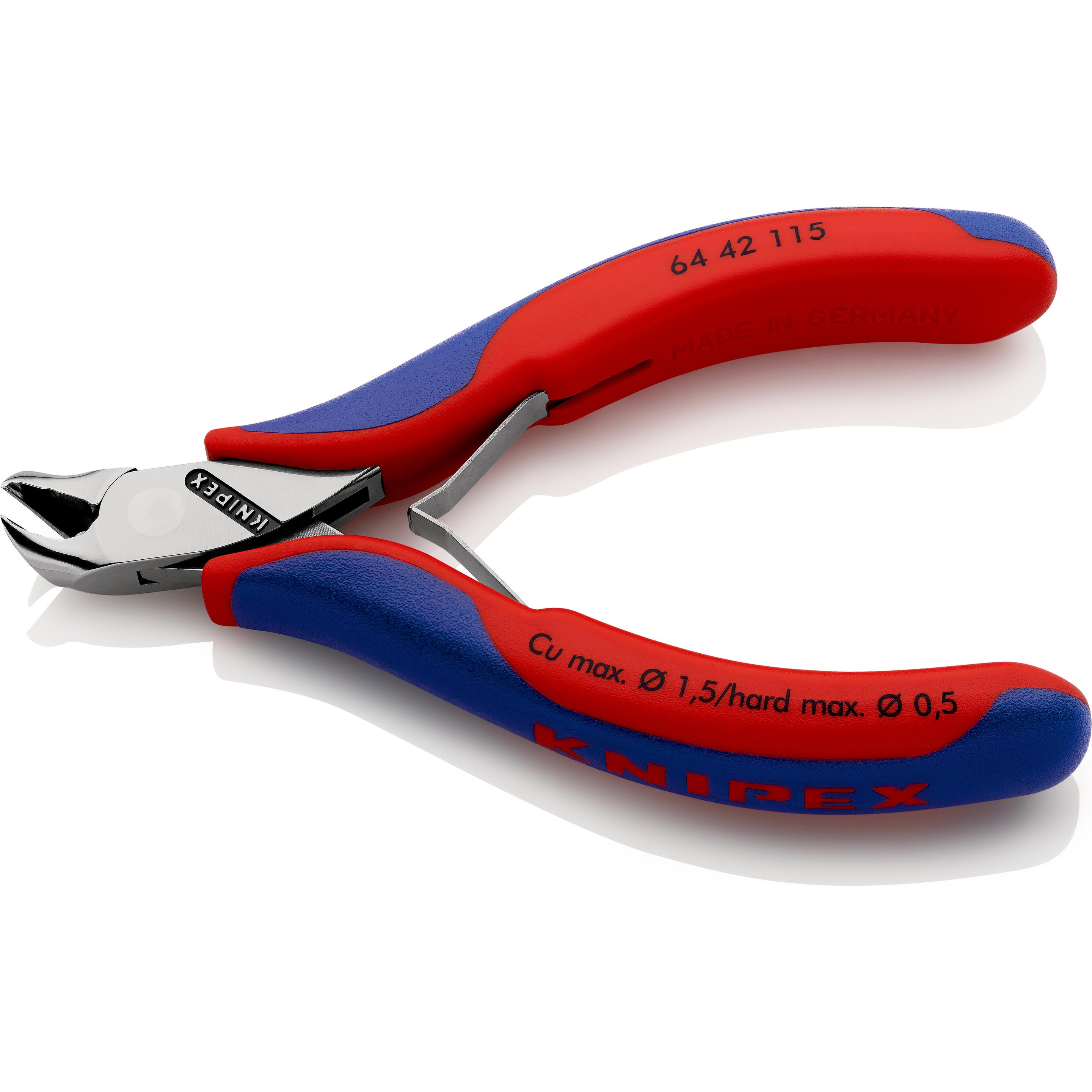 Knipex, Bolzenschneider + Seitenschneider, Elektronik-Vornschneider (115 mm)