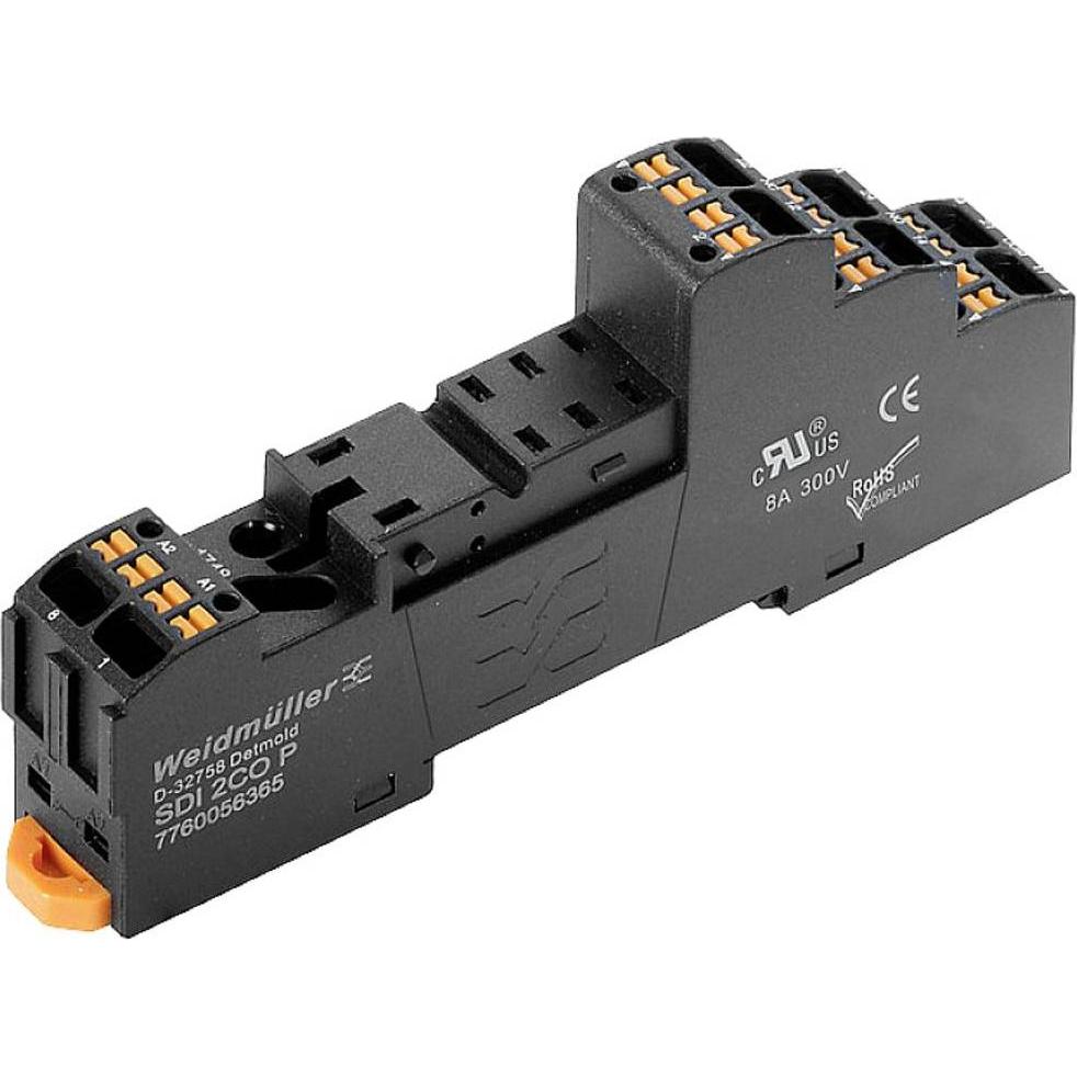 Weidmüller, Accessori per la tecnologia di controllo, Collegamento a innesto della base del relè TS35 a 8 pin 7760056365 (Presa per relè)