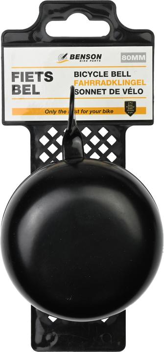 Image du produit Benson Sonnette de vélo ding-dong 80 mm noir mat