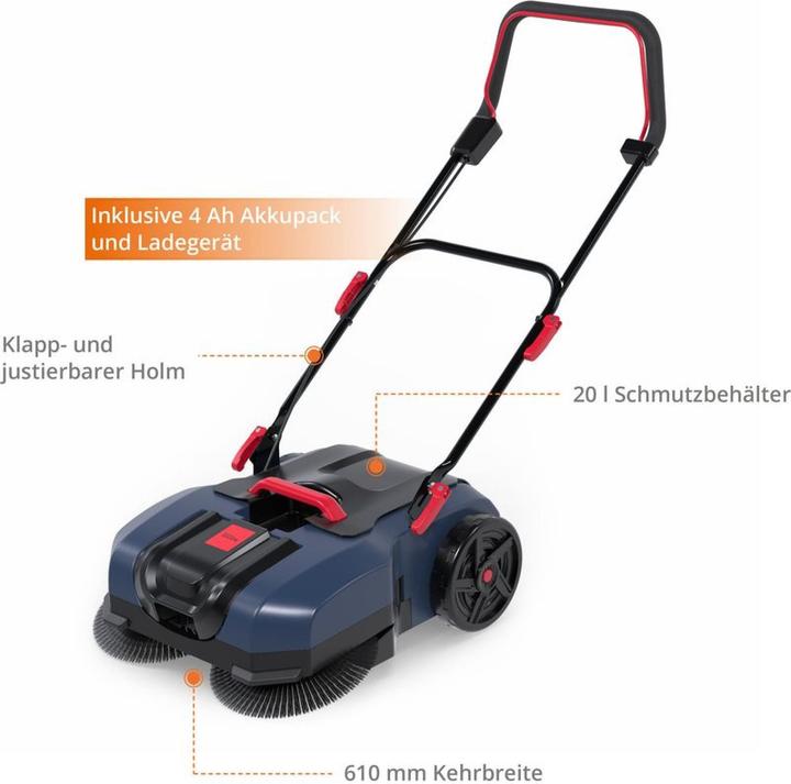 Produktbild Gude Accu-Veegmachine mit 61 cm Veegbreedte und 20 l Container