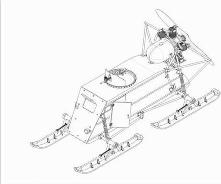 Actual product image Trumpeter Soviet NKL-26 Armoured Aerosan