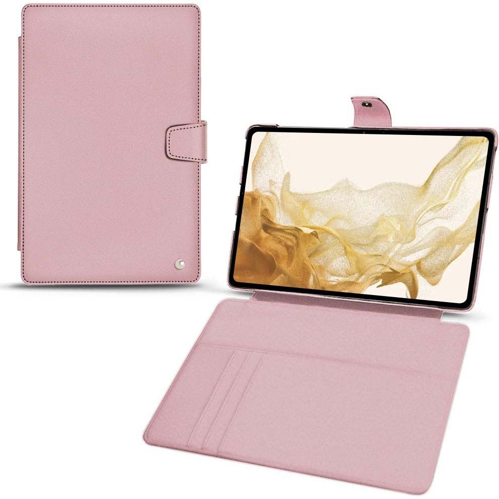 Noreve Lederschutzhülle Wallet (Galaxy Tab S8), Tablet Hülle, Rosa