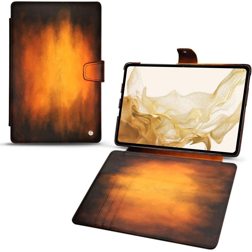 Noreve Lederschutzhülle Wallet (Galaxy Tab S8), Tablet Hülle, Violett