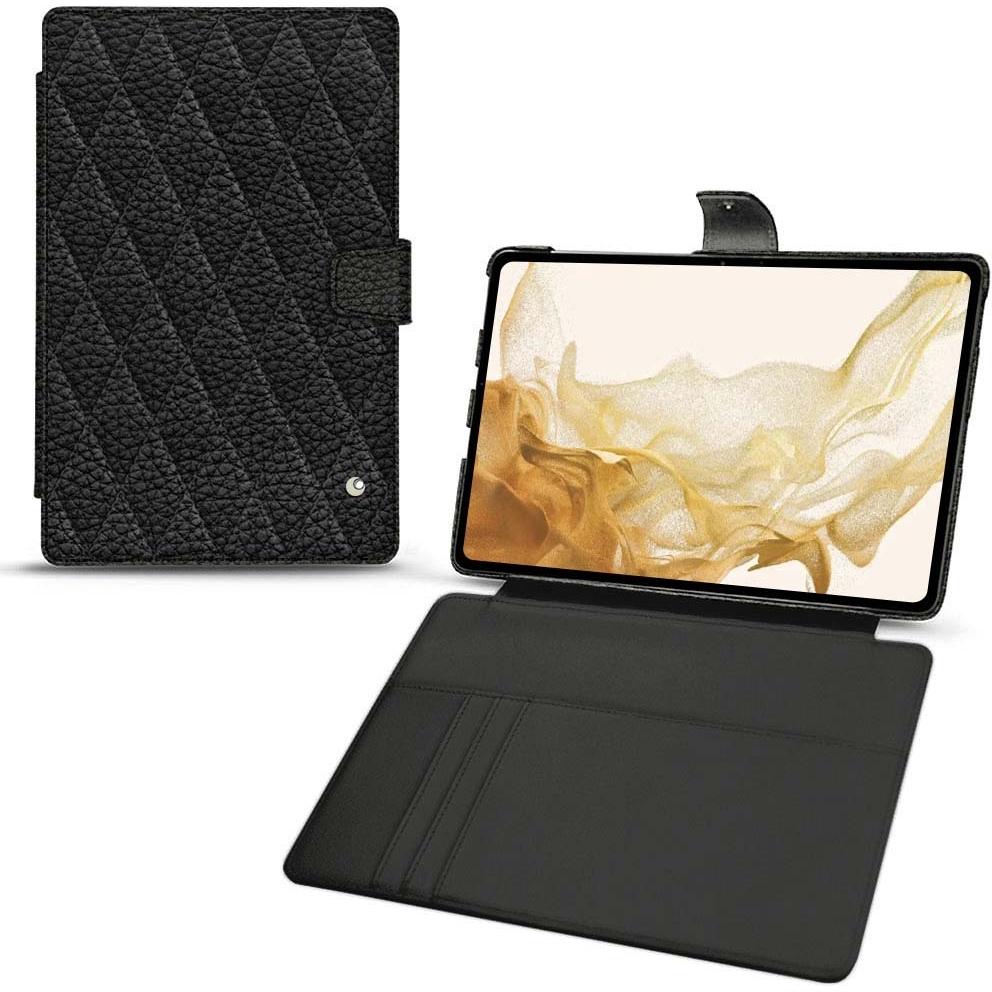 Noreve Lederschutzhülle Wallet (Galaxy Tab S8), Tablet Hülle, Schwarz
