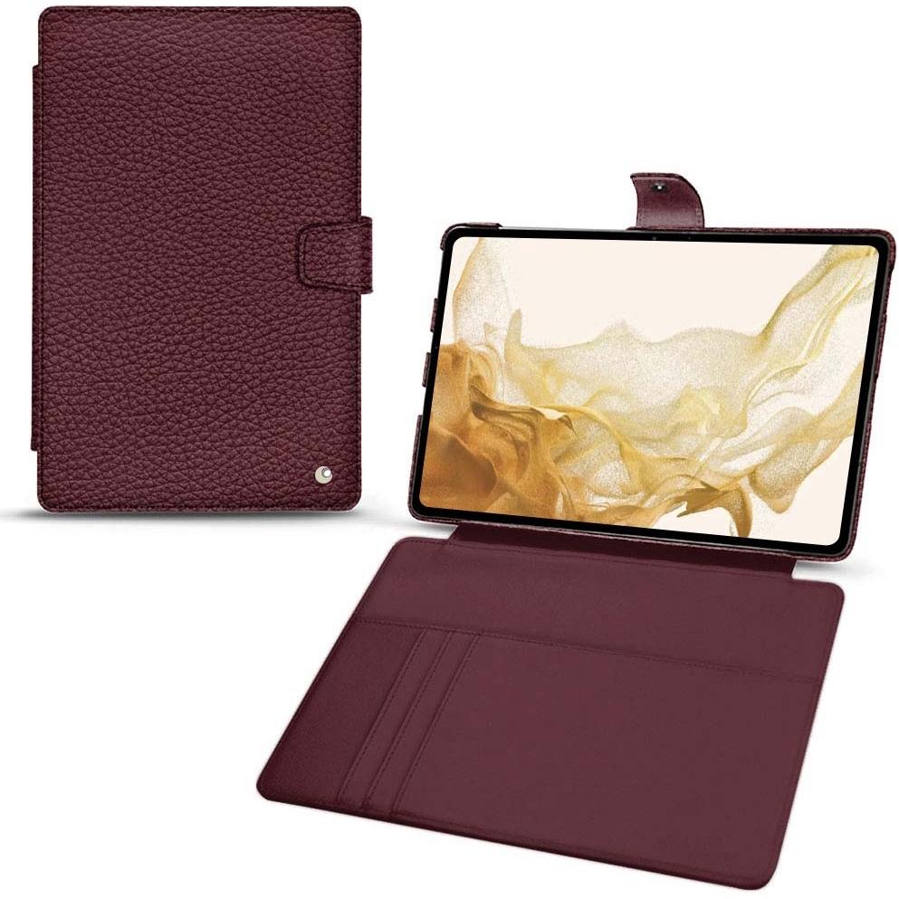 Noreve Lederschutzhülle Wallet (Galaxy Tab S8), Tablet Hülle, Violett