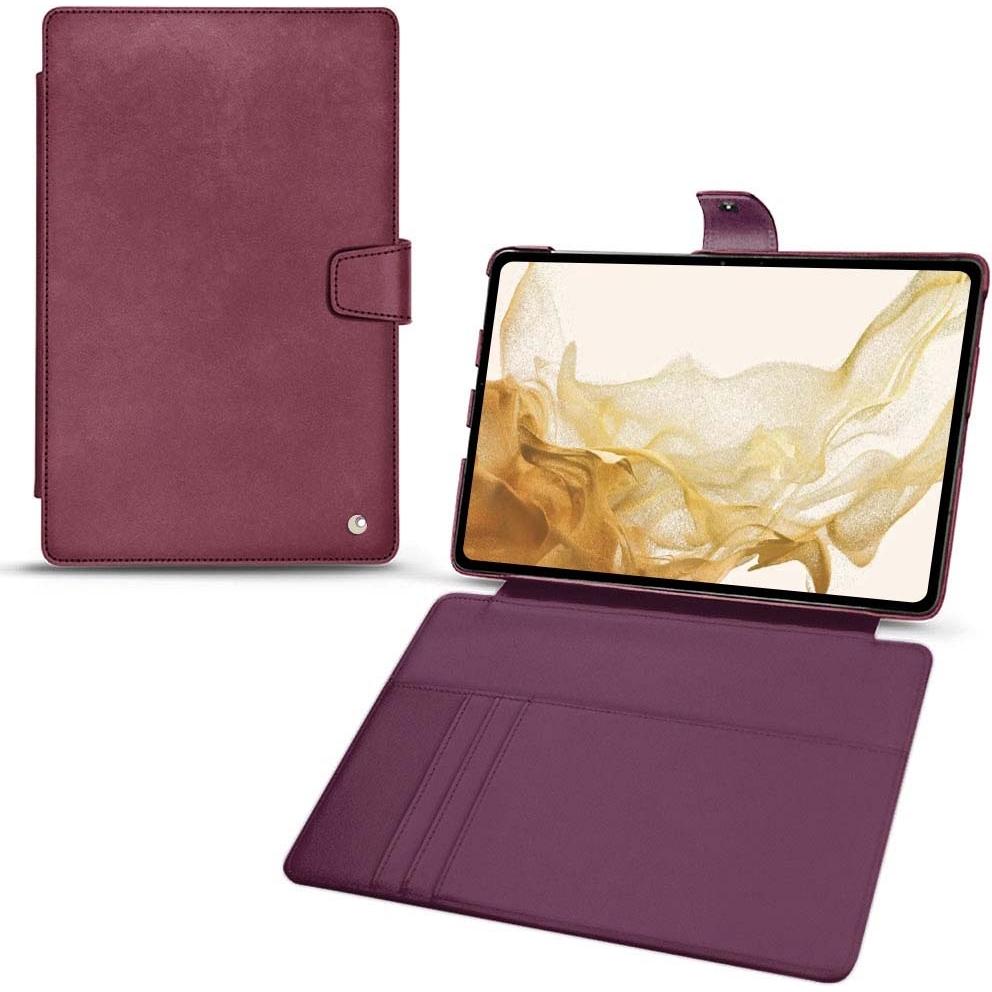 Noreve Lederschutzhülle Wallet (Galaxy Tab S8), Tablet Hülle, Violett