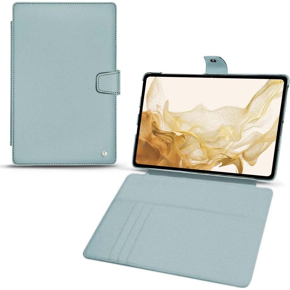 Thumbnail - Noreve Lederschutzhülle Wallet (Galaxy Tab S8), Tablet Hülle, Blau