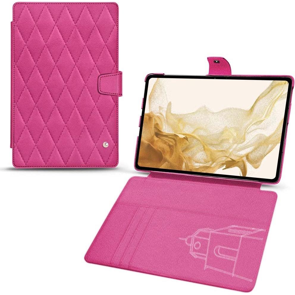 Noreve Lederschutzhülle Wallet (Galaxy Tab S8), Tablet Hülle, Rosa