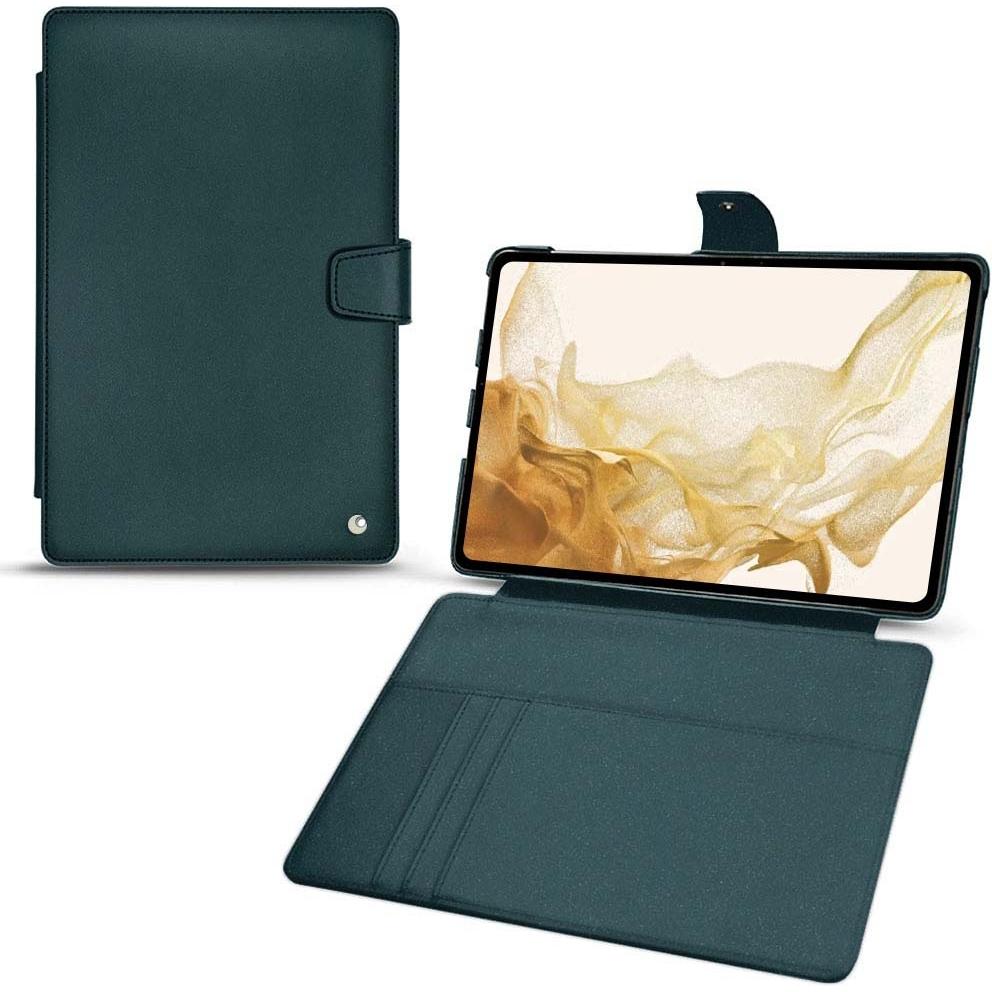 Thumbnail - Noreve Lederschutzhülle Wallet (Galaxy Tab S8), Tablet Hülle, Blau