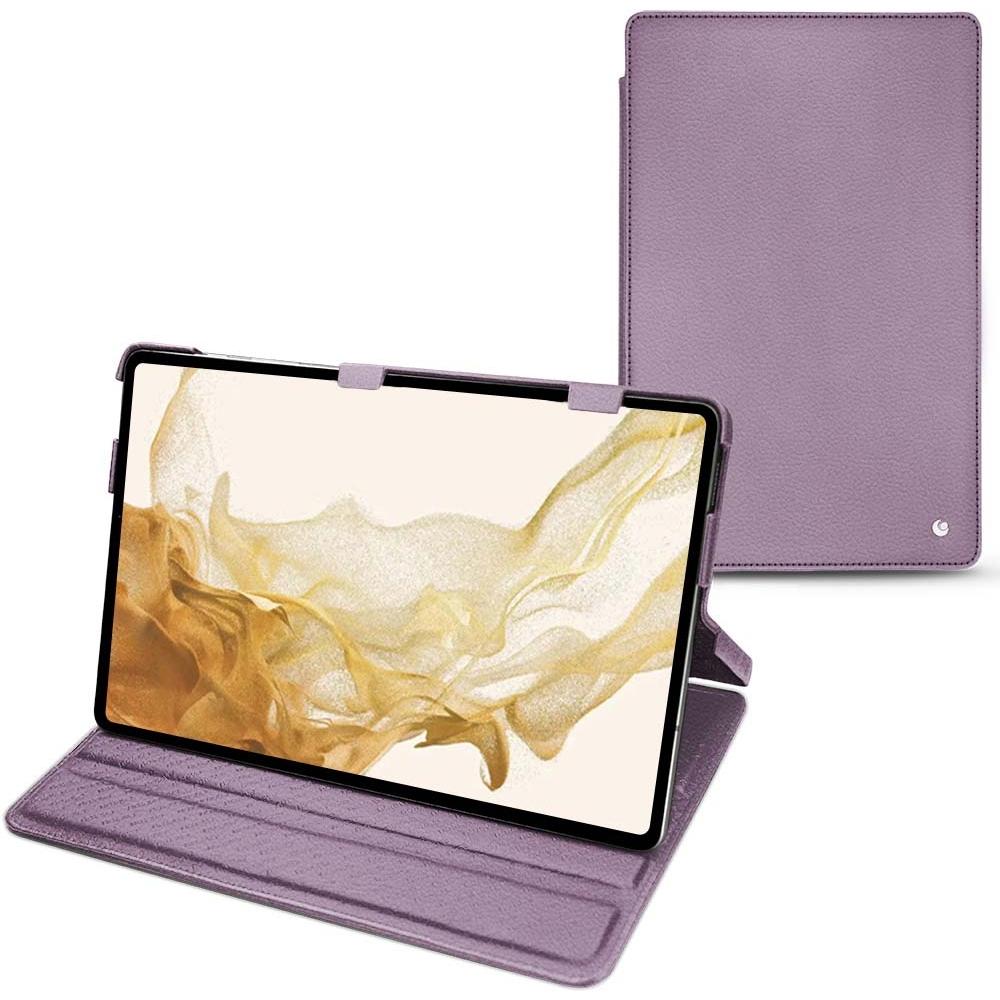 Noreve Lederschutzhülle horizontal (Galaxy Tab S8), Tablet Hülle, Violett