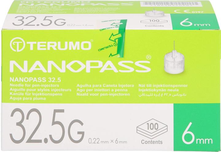 Produktbild Terumo Pen Nadel NANOPASS 32.5G 0.22x6mm (100 Stk)