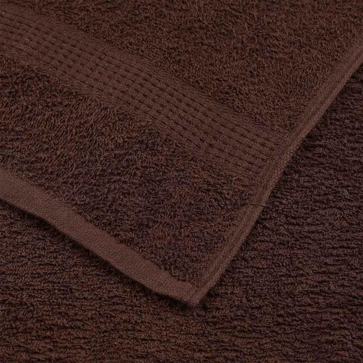 Actual product image vidaXL Bath towels 2 pcs. Brown 100x150 cm 360 g/m² 100% cotton Shower towel (100 x 150 cm)