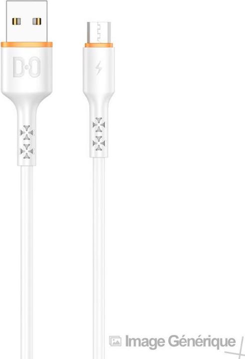 Produktbild Générique Câble Data Micro USB Vers USB - 1m - Blanc - (Compatible, Blister) (1 m)
