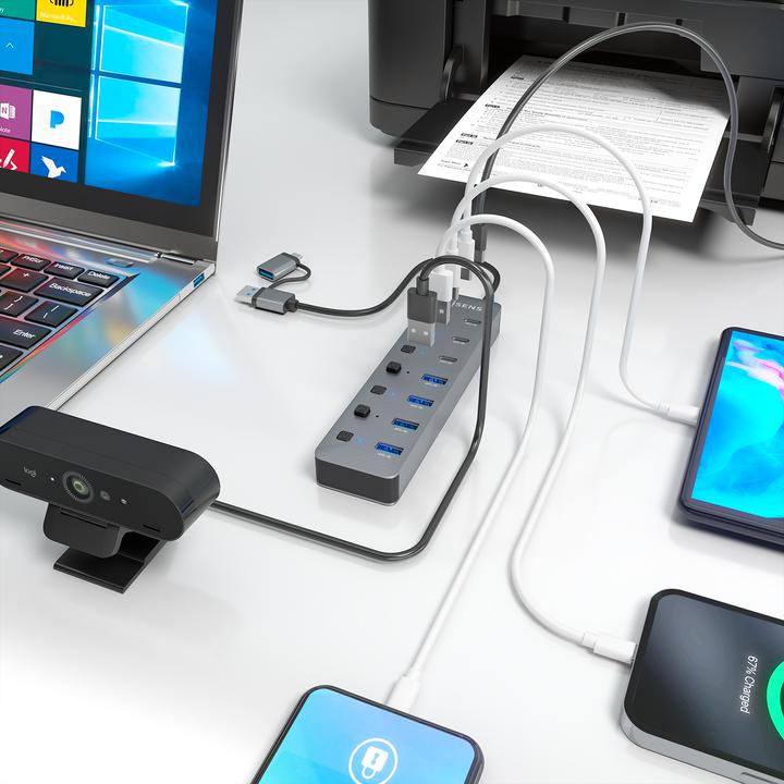 Produktbild Aisens ASUC-8P043-GR (USB-C, 8 Ports)