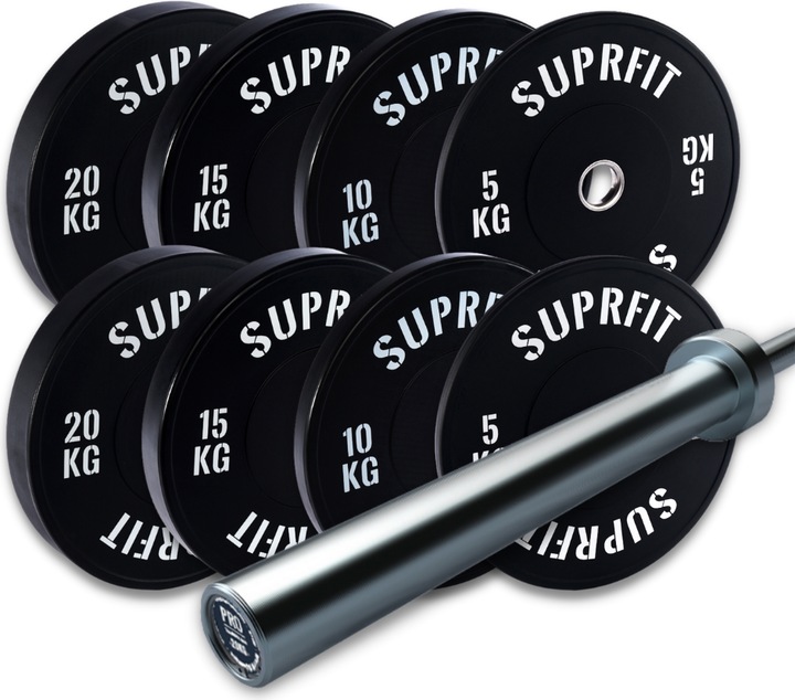 Produktbild Suprfit Econ Bumper Plates - White Logo - Sets