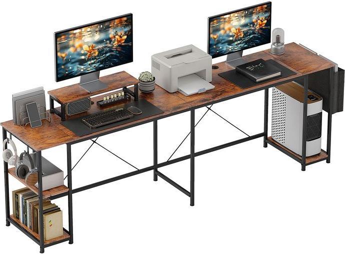 Produktbild Swisshandel24 L-förmiger Schreibtisch 168 x 120 cm Eckschreibtisch mit Ablagefächern (168 x 120 x 90 cm)