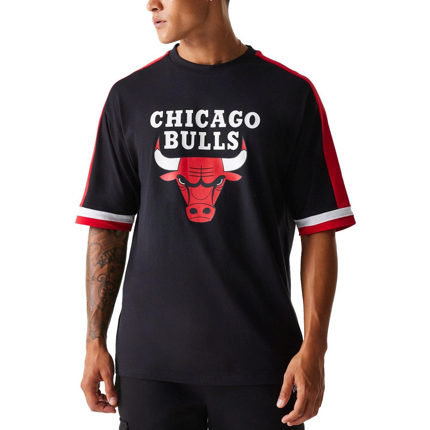 New Era, Herren, Shirt, NBA Oversized Shirt - PANEL Chicago Bulls - L, Schwarz, (L)