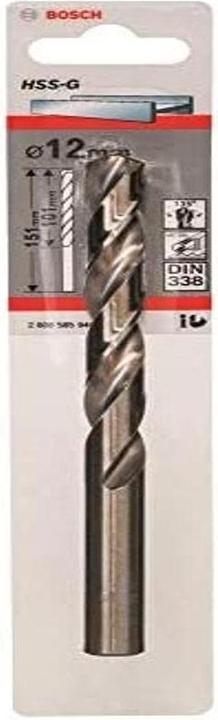Actual product image Bosch Professional Zubehör Metal drill HSS-G, DIN 338, 12 x 101 x 151 mm, pack of 1 (12 mm)