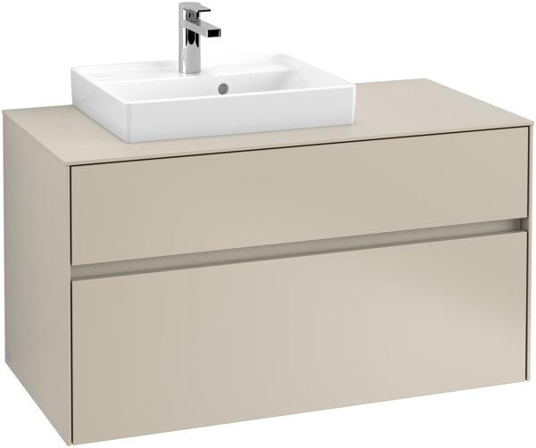 Produktbild Villeroy & Boch Collaro Waschbeckenunterschrank mit Beleuchtung, 1000x548x500 mm, 2 Auszüge, für