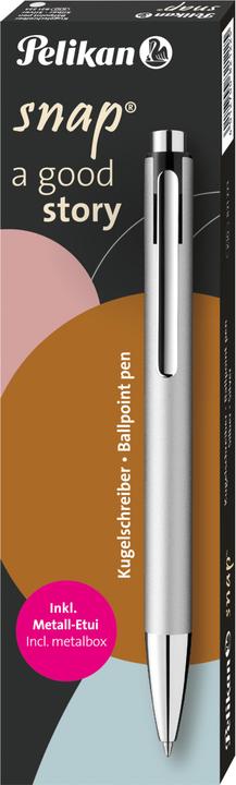 Actual product image Pelikan Ballpoint pen Snap Metalic K10 in case (Metallic, Silver, 1x)