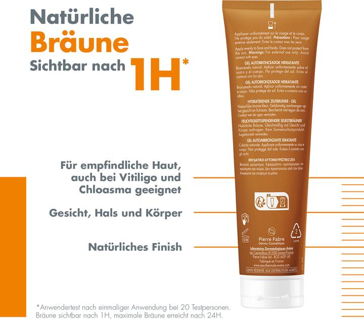 Actual product image Avène self-tanning lotion (Self tanning gel, 100 ml)