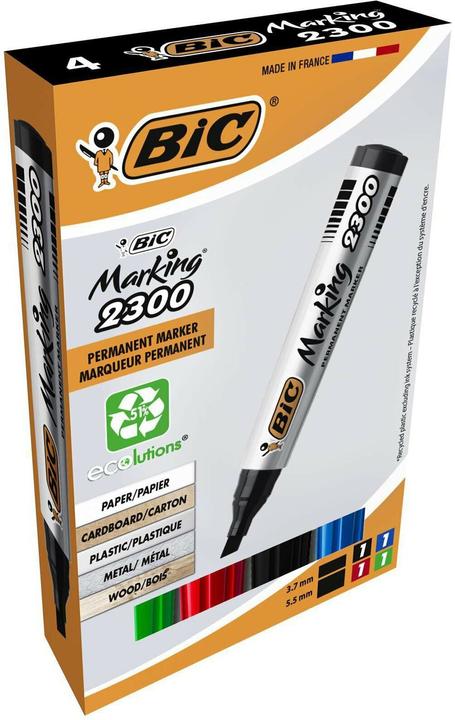 Image du produit Bic Marqueur permanent Making 2300 ECOlutions 4 pièces (Multicolore, 5.50 mm, 4 x)