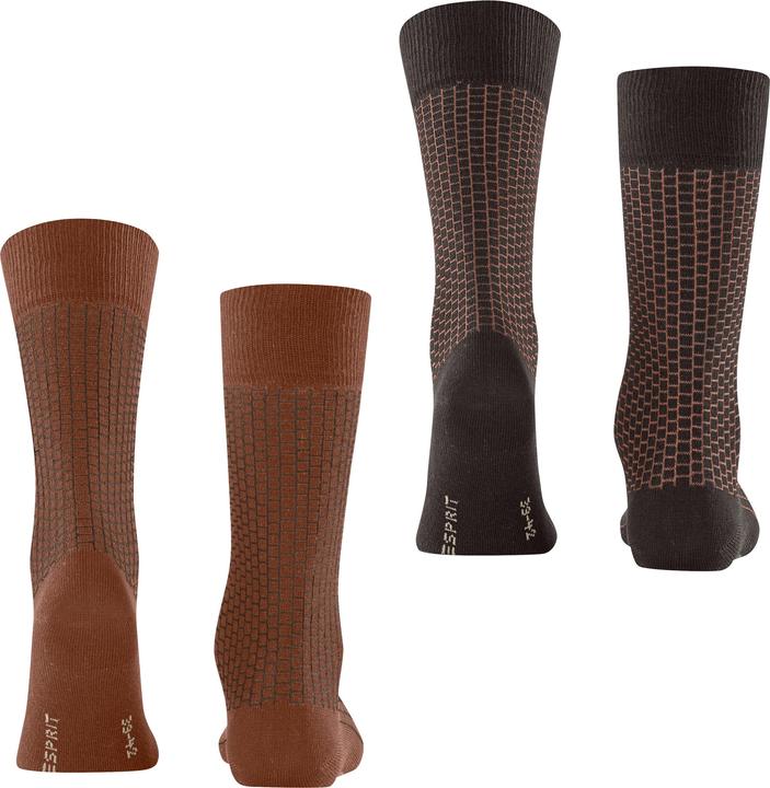 Actual product image Esprit Illusional Grid 2-Pack Men (pack of 2, 43 - 46)